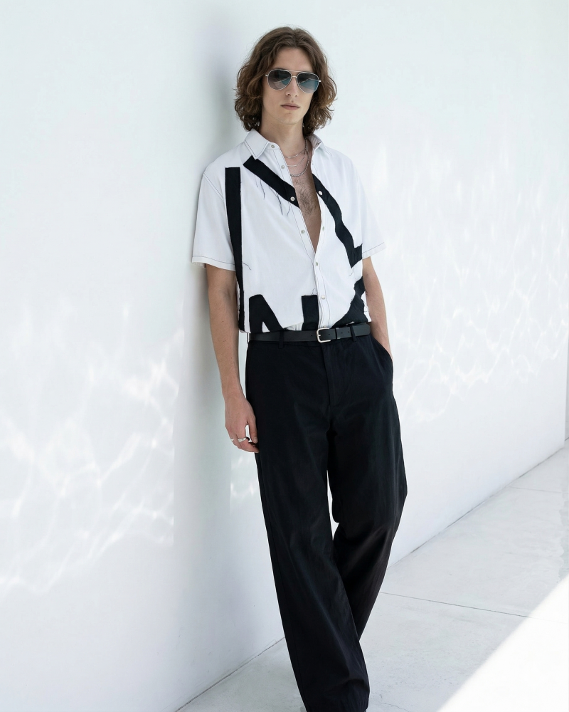 NAQULI Art Hemd mit Aufschrift