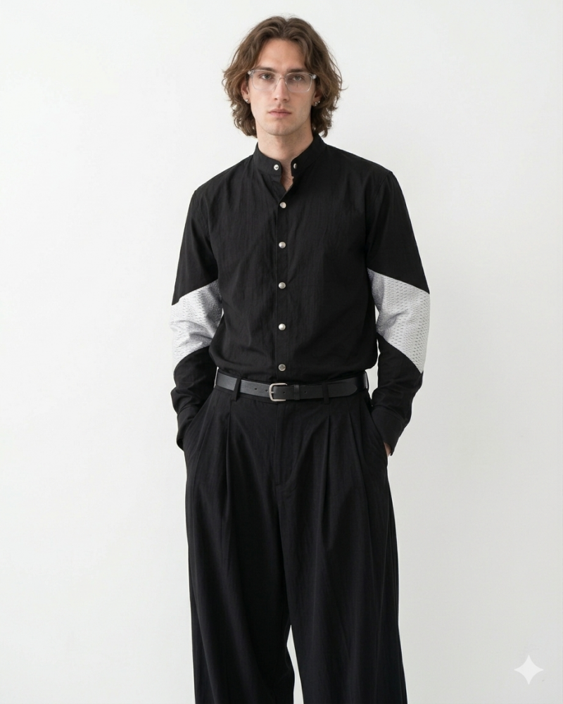 Langarmhemd mit Einsätzen