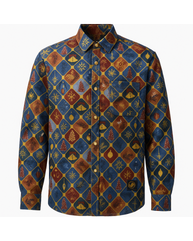 X-Mas Hemd mit goldmetallic Druck